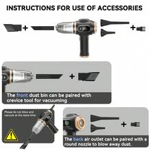 [Aspiradora de mano de alta potencia] Aspiradora de mano inalámbrica Belibuy de 2000 mAh de alta potencia: adecuada tanto para uso doméstico como en automóvil, recargable por USB, núcleo de filtro reutilizable, incluye herramientas para espacios, múltiples accesorios (cepillo de limpieza)