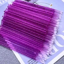 Mollie Lipper 100pcs Removing Swab Crystal Micro Brush Make Up Eyelash Extension Supplies Lashes Accessories Makeup Tools - Multicolor - View 12