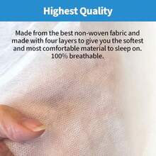 ForPro Premium Disposable Sheet Set 4-PC King Size Bedding For Travel Includes Bed Sheet Duvet Cover And Two Pillowcases White - trắng - Xem 6