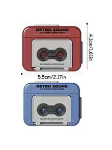 1pc Vintage Style Keychain Music Box, Couple Gift, Mini Music Player Pendant Decor - Multicolor - View 2