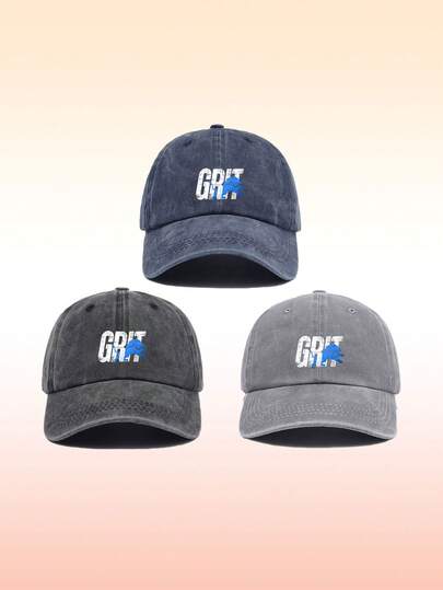 1 st herrkeps med bokstavstryck, andningsbart material, basebollkeps, utomhussport, justerbar, vandring, fritid, gatumode, hatt, unisex, mångsidig, pappakeps, flera färger tillgängliga