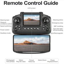 E99 Pro Drone With Screen, Dual 4K HD Cameras, Entry-Level Drone, Headless Mode, Brushless Motor& Obstacle Avoidance, One-Click Taking-Off And Landing, RGB Night Flight LED Lights, Easy To Operate, Best For Beginners, 360° Stunting, Altitude Holding, Real-Time Version Transimission, Perfect For Sceneries Recording, Daily Recording, Best Gift For Birthday, Holiday, Indoor&Outdoor Use, Beginner Drone - 黑色 - 查看 9