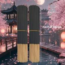 25/55/75/100pcs Japanese Cherry Blossom Incense Sticks, Long Burning Time, Smooth & Clean, Suitable For Home, Kitchen & Dining, Room Fragrance Control, Air Freshener, Slow Burning Incense, Cherry Blossom Scented Sticks, Minimalist Design, Clean Burning Formula, Premium Fragrance Ingredients - 22cm Black Cherry Blossom - View 4