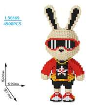 4100PCS Rabbit Series Building Block Toys, Candy Rabbit, Social Rabbit, Glasses Rabbit Building Block Toy Ornaments, 3d Stereoscopic Puzzle Toy Decorative Ornaments, Perfect Easter, Christmas, Halloween, Valentine's Day And Birthday Gifts - Multicolor - View 12