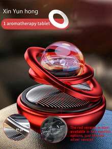 1pc Solar Powered Rotating Car Perfume Holder With 1 Piece Solid Cologne Fragrance Refill