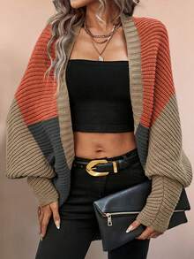 Áo len cardigan móc nhiều kiểu thời trang dành cho nữ, 3 màu, tay áo cánh dơi đi nghỉ thường ngày - Nhiều màu - Xem 8