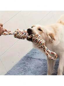 超长加厚重型拔河绳玩具 - 超粗防啃咬牵引绳，适用于大中型犬 - 适合爱啃咬的狗狗，耐咬耐磨损，幼犬磨牙 - 互动拔河游戏，障碍训练 - 耐用宠物咀嚼玩具，锻炼下颚，维护牙齿健康 - 适合拉布拉多、德国牧羊犬、哈士奇等犬种 - 室内/室外玩耍，狗狗绳，狗狗牵引绳，狗狗咀嚼玩具
