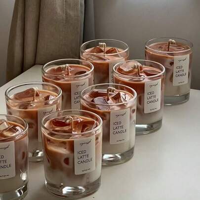 1pc Matcha Coffee Scented Candle Jar, Home Decor Candle, Aromatherapy, Suitable For Meditation/Yoga/Relaxation, Perfect Gift For Men & Women, Ideal For Birthday/Mother's Day/Father's Day/Anniversary/Thanksgiving/Valentine's Day/Wedding