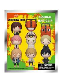 1个 Crunchyroll 官方授权《电锯人》系列电锯恶魔电次·帕瓦·阿基钥匙扣盲盒神秘迷你人偶随机动漫手办配件热血动漫角色恐怖包包挂件收藏摆件生日惊喜礼物