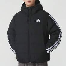 Adidas [Men's Sports Suit] ESS 3S P D HD J Hooded Running Casual Jacket Down Jacket, Duck Down, 80%+ Down Content M 3S FL TC PT Everyday Outdoor Knit Training Pants Fleece-Lined Long Pants