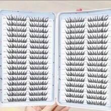 LIMEIKAI 16对自然纤薄轻盈蓝色水滴形假睫毛，浓密型 - D - 查看 9