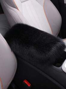 Plush Velvet Armrest Cover Pad – Soft Velvet Center Console Pad For Car SUV Truck, Universal Fit Warm Winter Interior Cushion, Non-Slip Polyester Console Seat Box Protector,Luxurious Faux Fur Armrest Pads,Comfortable Center Console Support And Stylish Interior Upgrades - 紫色 - 查看 3