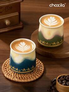 choxila 1pc Saudi Arabian Coffee Cup, Middle Eastern-Style Desert Camel Design Ceramic Mug, Aesthetic Espresso Mug, Tea Cup, 120ml. Ideal For Afternoon Tea, Family Gatherings, Holiday Party Supplies, Cafes, Hotels, And Camping