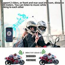 Helmet Wireless Earphones External Integrated Motorcycle Full Helmet Facelift Motorcycle Dedicated Riding Wireless Earphone Car Accessories 1pc Motorcycle Helmet Headphones 1000mAh Long Battery Life HiFi Stereo Intelligent Noise Reduction Voice Control Music All-In-One Riding Ultimate Set, Suitable For Riders Motorcycle Half Helmet Or Full Helmet Accessories - màu đen - Xem 7