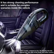 Aspiradora portátil mini para coches de mano: fácil de usar y potente, ideal para limpiar coches particulares, limpieza doméstica, así como pelaje de mascotas y desechos. Aspiradora portátil de 12V, aspiradora para coches potente con 8000PA, bajo ruido, incluye cinco accesorios. Aspiradora inalámbrica portátil para coches, solución de limpieza rápida, diseño anti-pelaje, compacta y pequeña, mango ergonómico, construcción duradera, rendimiento fiable, aspiración fuerte, esencial para viajes, exclusiva para propietarios de coches. - Negro - Ver 9