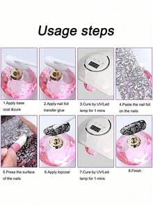 1Box White Lace Nail Art Foils Set Nail Transfer Sticker Flower Petal Retro Laces Transfer Paper DIY Manicure Nail Decoration Accessories (Adhesive Not Included) Nails Nail Supplies - White - View 12