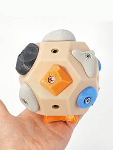 岩石纹理攀岩训练球 - 便携式手指力量训练器，防滑握柄，逼真岩石纹理，经久耐用，室内外均可使用，增强核心力量和攀岩技巧 - 攀岩爱好者、健身房和户外训练的必备品，提高抓握力，重现真实岩石的触感，完美的攀岩礼物。 - 彩色 - 查看 3