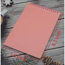 Pastel Blue Spiral Notebook, Single Piece Wirebound Journal With Smooth Paper For Notes, Journaling & Office Use, Portable Aesthetic Notebook For School, Home & Daily Planning - Màu xanh lam - Xem 2