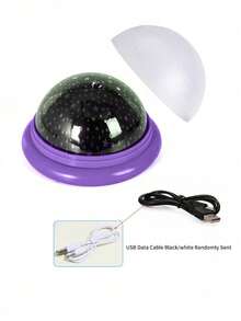 1pc Dreamlike Starry Sky Projection Lamp, Christmas Gift Small Night Light, Holiday Atmosphere Light, LED Romantic Starry Sky Projector, Stars & Moon - Multicolor - View 8