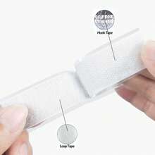 Hook Loop Double Sided Adhesive Tape Hook And Loop Self Stick For Window Frame Photo Frame Mosquito Net Carpet Car Strong Bonding Fixing Solutions - White - View 7