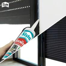 Sista F109 Uso General, sellador universal, pegamento de silicona para fachadas, cerramientos y reparaciones en el hogar, adhesivo resistente y duradero, transparente, 1x300ml - Transparente - Ver 10