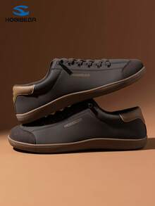 HOBIBEAR 宽鞋头赤足鞋，单镫设计，男女通用，简约透气，舒适越野跑鞋，PU皮革鞋面 - 深棕 - 查看 3