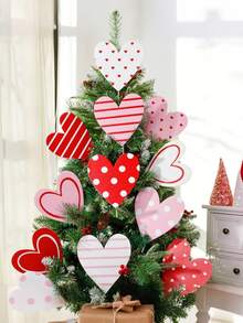 12pcs - Extra Large Red Pink White Heart-Shaped Valentine's Day Decorations, Valentine's Day Tree Ornaments, Cute Heart-Shaped Decorations, Suitable For Valentine's Day Tree Top Decoration, Home Wedding Decoration, Restaurant Decoration, Hotel Decoration, Bedroom Decoration, Living Room Decoration, Flower Pot Decoration, Gardening Decoration, Garden Planting, Outdoor Scene Arrangement; - Multicolor - View 2