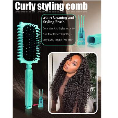 Hair brushes-EU+UK 2026 Flash Boar Bristle Curling Hair Brush, Suitable For Curly Hair, Create Exclusive Curly Hairstyles For Women