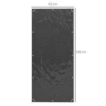 Outsunny 2-Piece Log Rack Cover Set, 148 X 62, Waterproof 600D Oxford Cloth, Protective Log Rack Cover For 62-66T X 185H Log Racks, Black - 1 - View 6