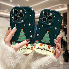 ShouJiKe navidad copo de nieve con crema de las olas, el  / 13/12/11 14/15/16 / X/XS XS Max/Max/Pro Plus, cumpleaños, el perfecto regalo, regalo, regalo de san valentín - Mezcla de color 1 - Ver 2