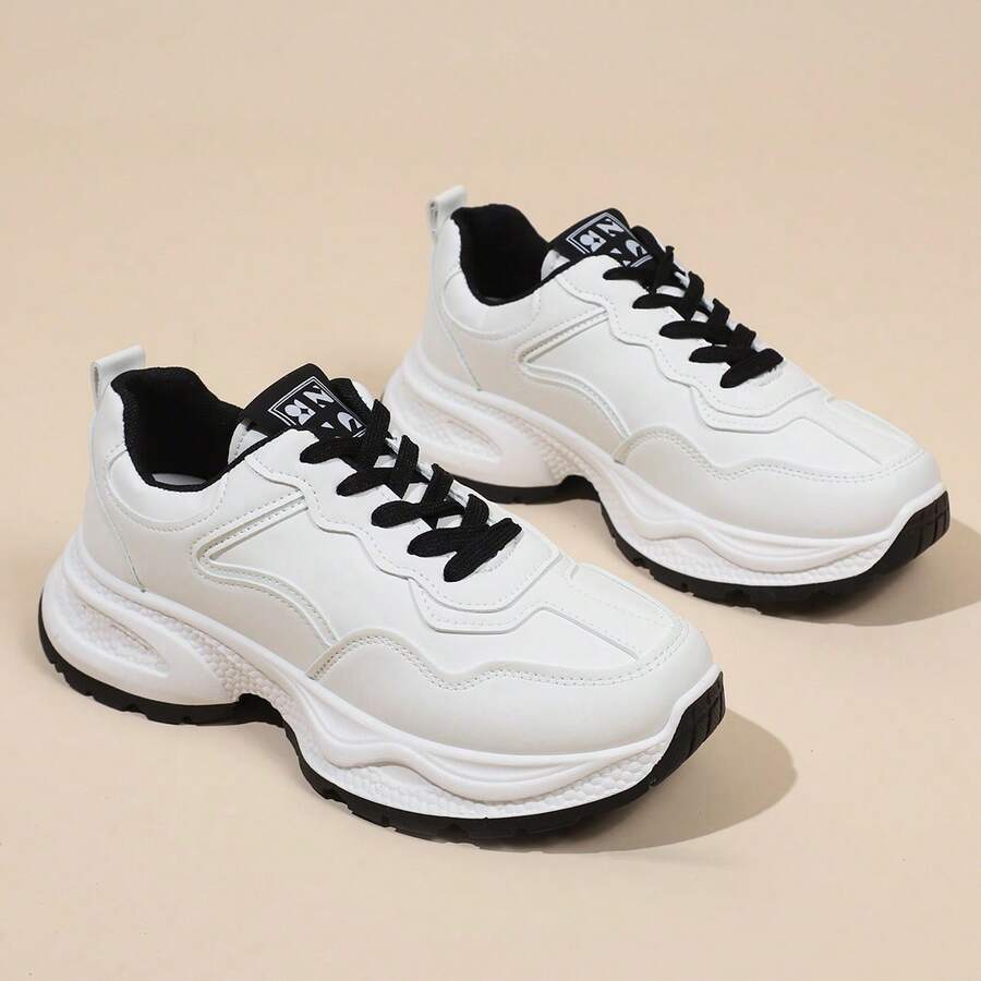 女士新款厚底运动鞋，轻便休闲鞋，小白鞋，网球鞋，百搭跑鞋，可爱时尚轻便厚底运动鞋