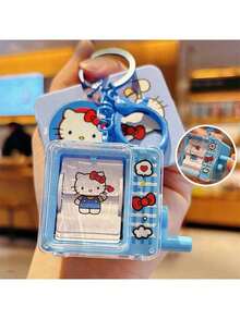 Móc khóa máy hoạt hình phát sáng hình trái tim Sanrio Hello Kitty - Móc khóa đèn nhấp nháy hoạt hình dễ thương chính thức, Thiết kế hiệu ứng ánh sáng hình trái tim và hiệu ứng hoạt hình, Chất liệu ABS bền bỉ với móc khóa chắc chắn, Phụ kiện nhân vật dễ thương cho túi xách, chìa khóa, điện thoại, Mặt dây chuyền đèn LED sáng tạo, Quà tặng hoàn hảo cho các cô gái tuổi teen hâm mộ Sanrio, Móc khóa đồ chơi trang trí độc quyền xuyên biên giới của SHEIN - Nhiều màu - Xem 6