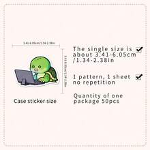 50pcs/Pack Retro Aesthetic Turtle Meme Stickers, Reusable Decorative Stickers With Inspirational Quotes, Vibrant Colors, Asymmetrical Shapes, Suitable For Water Bottles, Laptops, Skateboards, Notebooks, Scrapbooks And Party Supplies | Graffiti Style | Stickers, Fun Stickers - Multicolor - View 10