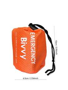 Portable Emergency Sleeping Bag, Survival Shelter Bag, Polyester Film Insulated Emergency Blanket, Lightweight Portable Shelter, Suitable For Camping, Hiking, Outdoor Activities, Backpacking, Outdoor Enthusiasts, Disaster Preparedness, Winter Sleeping Bag - Orange - View 9