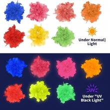 15个夜光手环 - 霓虹荧光黑光反应派对礼品，适用于荧光派对、生日用品、闪光花环手环