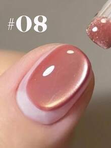 MISS SHAKA 10毫升秋冬美甲冰透明粉蓝玻璃珠猫眼凝胶指甲油超闪灯泡猫眼脚趾甲油美甲艺术美甲沙龙居家DIY美甲用品圣诞美甲 - 彩色 - 查看 21