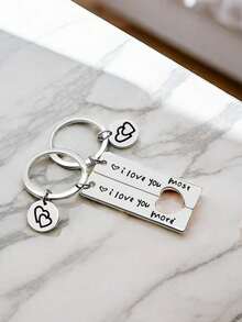 Stainless Steel Slogan Pendant, Suitable As Valentine's Day Gift - Multicolor - View 1