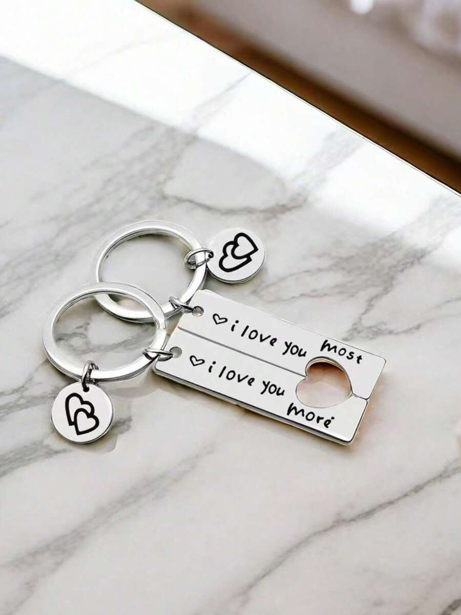 Stainless Steel Slogan Pendant, Suitable As Valentine's Day Gift - Multicolor - View 1