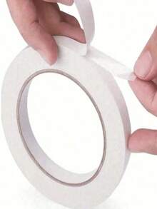 10 Rolls Double-Sided Tape, Durable DIY Essential Double-Sided Tape, Waterproof, Reusable, Suitable For Scrapbooking, Gift Wrapping, Crafts, Office & School Supplies - White, Compatible With Plastic Surfaces. Can Be Used For Photo Albums, Homemade Photos, Gift Wrapping, Paper Storage Boxes, Office, Back To School, Parties, Map Making, Etc. Easy To Remove, No Residue Left. Color And Style Shipped Randomly. - White - View 3