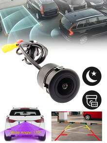 Car Rearview Flat Mounted Reversing Camera With Night Vision And Wide Viewing Angle Is Universal Suitable For Trucks/SUVs/Buses/Trucks/Pickups/RVs