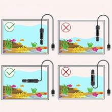 1个迷你USB供电自动加热棒，适用于小型鱼缸，带温控器