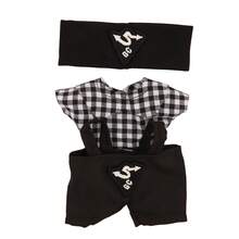 ملابس دمية قلادة بطول 17 سم، طقم جينز متعدد الألوان جميل مع إكسسوار جيتار وأحذية، مناسب للتنسيق (الدمية غير مشمولة) - إكسسوارات الدمية مقاس 17 سم - مشاهدة 18