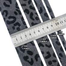 Cinta de terciopelo con estampado de leopardo, cinta de satén con estampado de leopardo de una sola cara, accesorios para el cabello hechos a mano con diadema de moño, suministros de ropa, envoltura de regalos, decoración de fiestas, manualidades y coronas de DIY