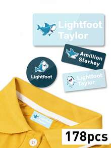 Custom Name Waterproof Stickers, Cute Cartoon Style Labels Stickers, Personalized Name Label Stickers For Clothes, Customized Decorative Tags. - Style 19 - View 9
