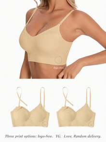 女士无痕露背文胸,无肩带文胸,夏季文胸,婚纱文胸,新娘内衣,3种肩带可选,无缝透气,可调节肩带,轻盈舒适,透气性佳,适合婚礼、正式礼服、吊带裙,A/B罩杯 - 卡其色 - 查看 9