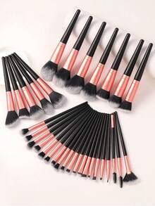 MAANGE 32pcs Professional Facial Makeup Brush Set ,32 Travel Makeup Brushes, Such As Foundation Brushes, Face Brushes, Highlighter Brushes, Powder Brushes, Blush Brushes, Concealer Brushes, Contour Brushes, Nose Shadow Brushes - Multicolor - View 15