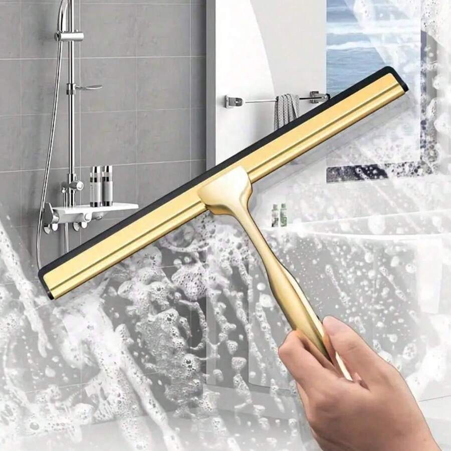 Magic Glass Squeegee Stainless Steel - Heavy Duty Window Cleaner For Bathroom/Toilet, Home & Commercial Must-Have Birthday Decarations New Year Gifts, Valentine's Day Gifts - Multicolor - View 1