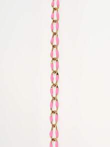 1m Cadena de joyería de acero inoxidable esmaltada, cadena con forma de labios esmaltada por ambos lados, cadena ovalada esmaltada, para hacer joyería, decoración de zapatos, bolsos y ropa - Multicolor - Ver 21