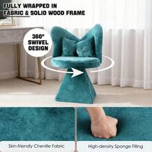Vanities & Vanity Benches - Blue + Fabric - View 2