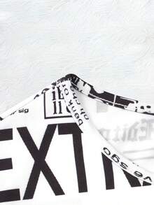 Women'S Vintage New York Wall Street Newspaper Print Maxi Dress - Long Sleeve Round Neck A-Line Floor-Length Dress With Newspaper Headlines & Stock Market Design, Machine Washable Spring/Fall Casual To Semi-Formal Outfit For Women, Spring Fashion - 星星 - 查看 8